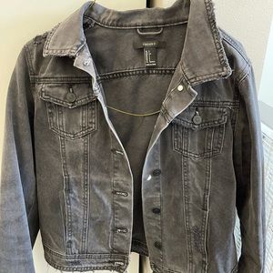 Forever 21 Women’s Black Jean Jacket. Size Small.